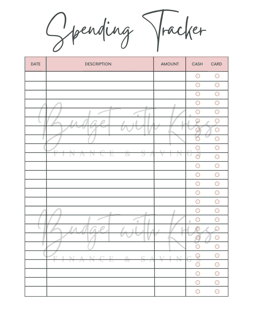 Digital Spending Tracker